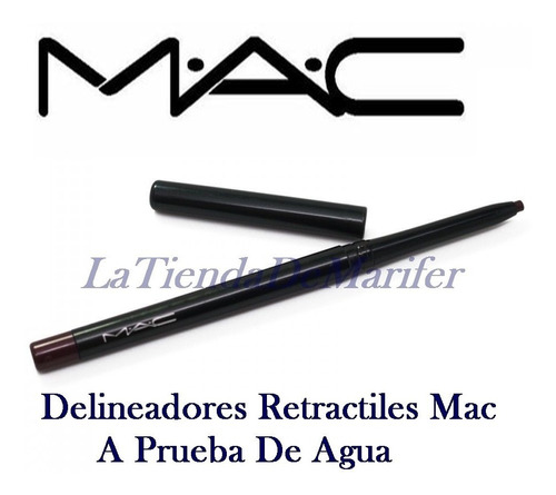 Imagen 1 de 4 de Docena Delineador Retractil Mac A Prueba Agua Marron Negro