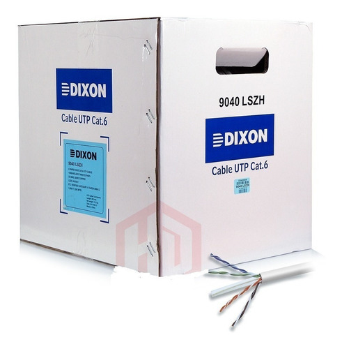 Cable Utp Dixon Cat6 9040 Lszh Blanco Caja 305 Mts
