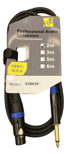 Cable 1/4 A Cannon 2 Metros F&b (028630)