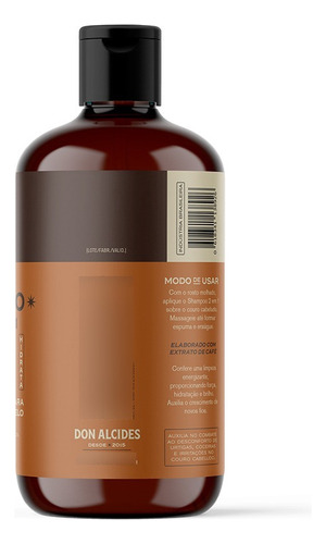 Shampoo Para Cabelo Masculino 230ml - Coffee - Don Alcides