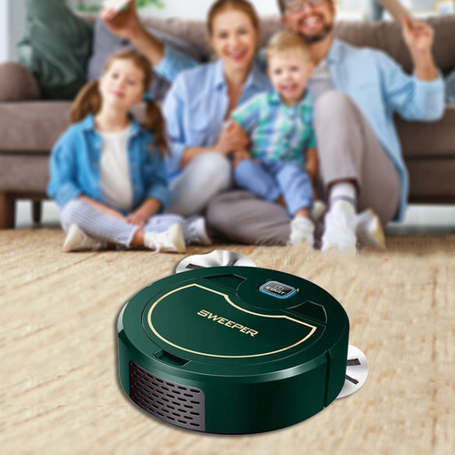 Robot Aspirador Con Sensor Inteligente 360 Verde