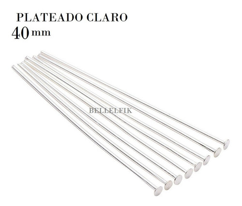 Vastago Plateado Cla Punta Clavo 30mm Bisuteria Lote Insumos