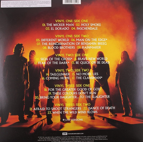 Iron Maiden From Fear To Eternity 3 Lps Picture Vinyl