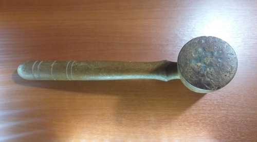 Martillo De Madera Cabeza Redonda De Carpintero Antiguo (Usado)