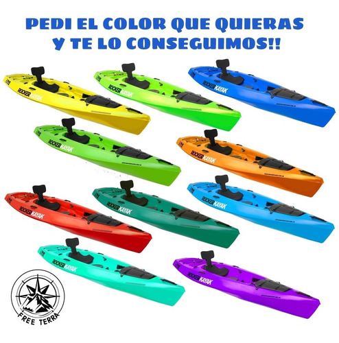 Kayak Rocker Wave 1 Persona Combo 1 Pesca Freeterra