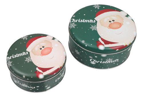 Latas De Metal Para Galletas Navideñas, Caja De Caramelos, 2