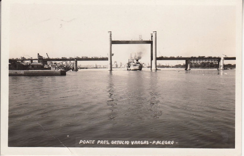 Brasil Antigua Postal De Puente Getulio Vargas Porto Alegre