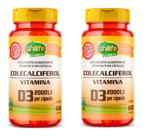 X2 Vitamina D3 Colecalciferol (120 Cáps) 1 Al Día Envío Grat