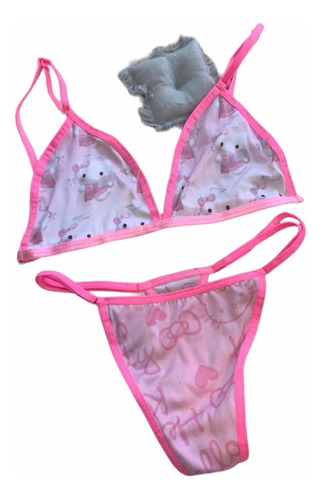 Conjunto De Ropa Interior Estampada De Hello Kitty