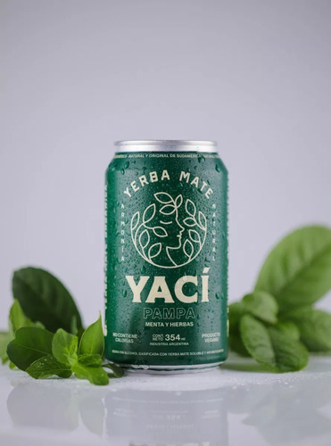 Gaseosa Yaci Pampa Yerba Mate, Hierbas Y Menta X 354 Ml