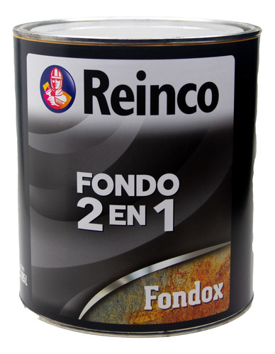 Fondo 2 En 1 Negro Reinco  Galon Fondo + Esmalte 