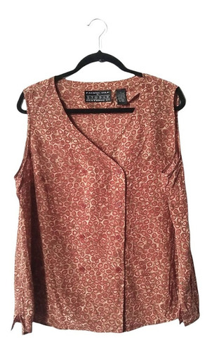 Blusa - Chaleco De Seda Pacific Silk & Studio Talla M