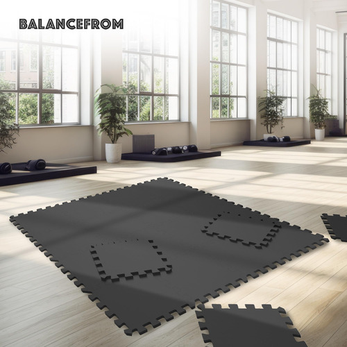 Mat De Ejercicio Puzzle De Espuma Eva Negro Calidad Alta