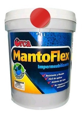 Pintura Elastomérica Impermeabilizante Mantoflex Cuñete Rojo