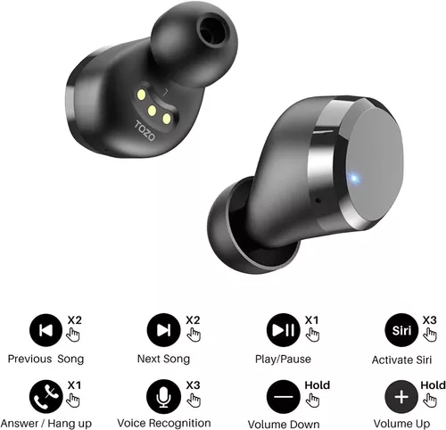 Imagen 2 de 8 de Auricular Deportivo Tws Tozo T12 Bth 5.0 Ipx8 Sumergible