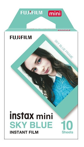 Filme fotográfico instantâneo Fujifilm Instax Mini cor azul