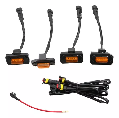 Sidaqi - 4 Luces LED De 12 W ámbar Para Rejilla Delantera De Coche, Luces De Advertencia
