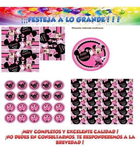 Minnie Para Imprimir Decoración Cumple Candy