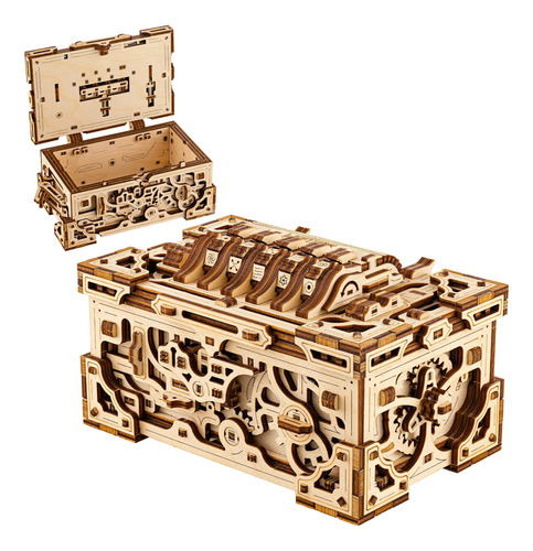 Wood Trick Enigma - Caja De Rompecabezas De Madera 3d Para A
