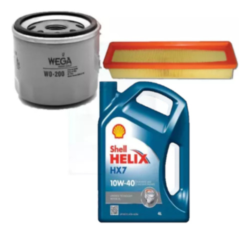 Kit Filtros Wega + Shell Hx7 10w40 Renault Kangoo 1.5 Dci