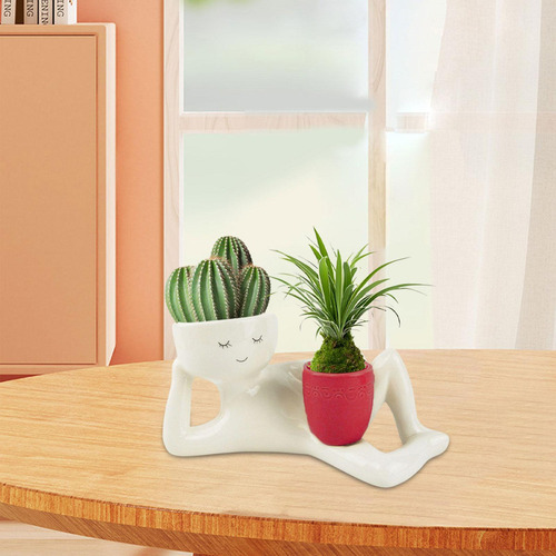 Fe Figura De Mentira Lateral Plantera Con Plantador Rojo