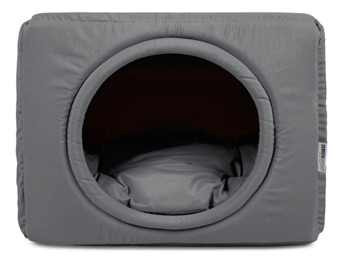 Caminha Pet Para Cães E Gatos Caminha Iglu 2 Em 1 Casinha Cor Graffite Desenho Liso