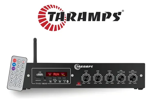 Receiver Potencia Amplificador 80w Rms Taramps Ths 1800 Usb Sd