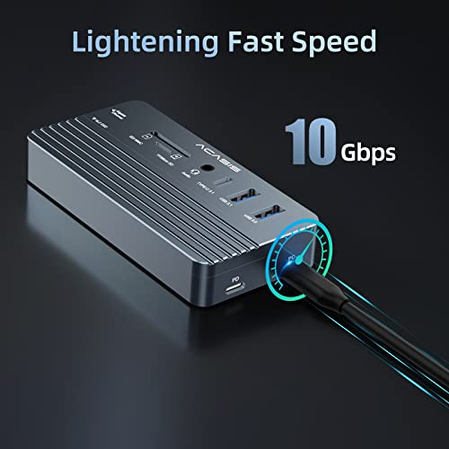 Hub Usb-c Acasis 10 En 1 Con Ssd, 10gbps M.2 Nvme, Hdmi 4k