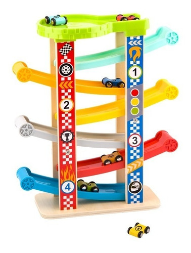 Imagen 1 de 4 de Torre Deslizante C/piezas Madera Y Plasticas Tooky Toy Ft685