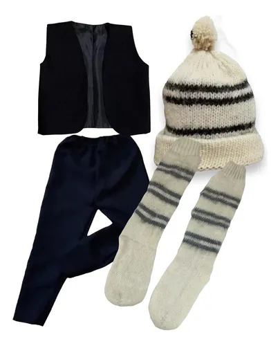 comprar Vestimenta O Traje Típico Completo 4 Piezas Gorro, Bolero O Chaquetilla, Polaina O Calceta Y Pantalón