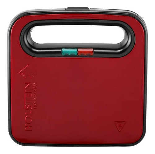 Sandwichera De 2 Puestos Holstein Housewares Color Rojo Metálico