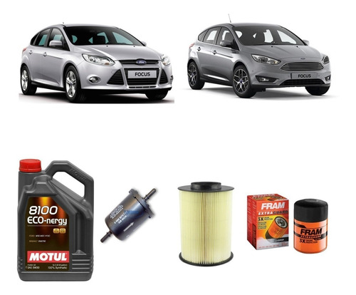 Kit 3 Filtros Y Aceite Motul 5w30 Ford Focus