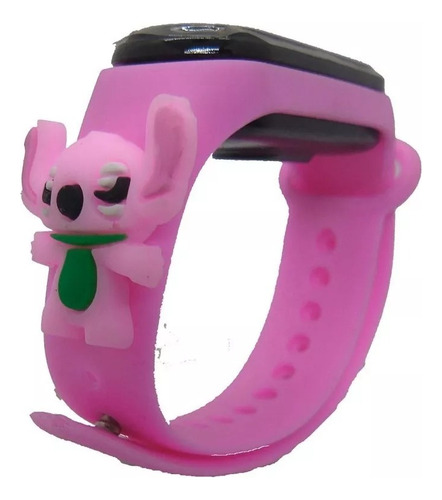 Relojes Sumergible Pulsera Silicona Stitch Rosa 