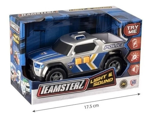Imagen 2 de 4 de Camioneta Policia Luz Sonido Teamsterz 14083 Educando