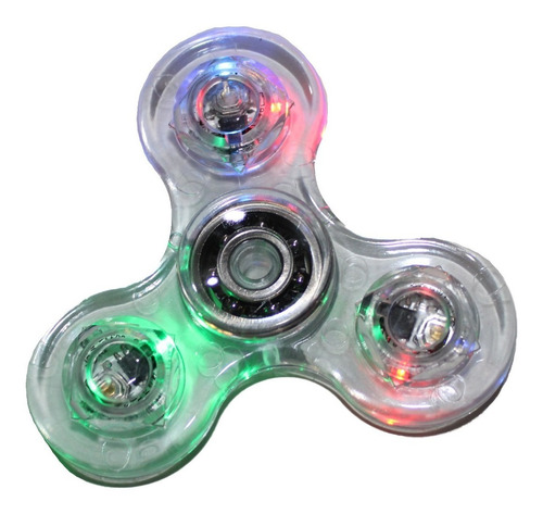 6 Fidget Spinner Descompresión Brillante Led Colores Relajan