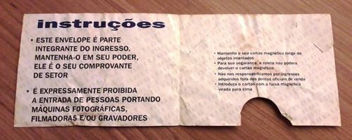 Ingresso Hollywood Rock - Rolling Stones 1995
