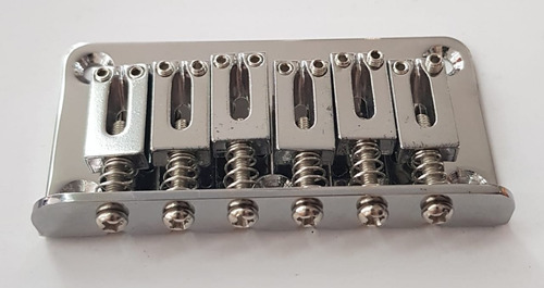 Imagem 7 de 8 de Ponte Fixa Standard Guitarra Stratocaster Cromada Dolphin !!