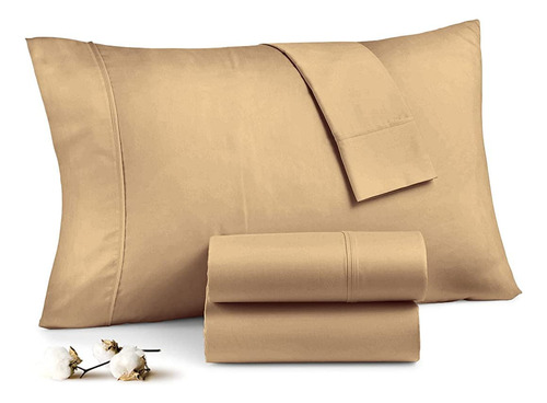 Juego De 2 Fundas De Almohada 100% Algodón 50 X 76 Cm Gris P