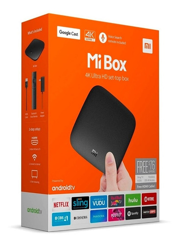 Xiaomi Mi Box S Android Tv 4k Chromecast Original - Negro