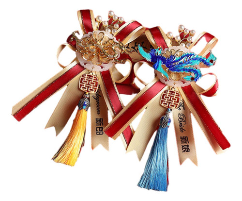 2x Boutonniere De Boda Ramillete De Flores Artificiales Para