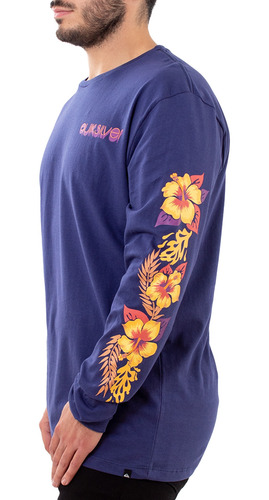 Imagen 3 de 4 de Remera Ml Og Classic (azu) Quiksilver