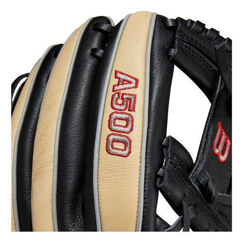Guante de béisbol Wilson para mano izquierda, 11.5 pulgadas, negro
