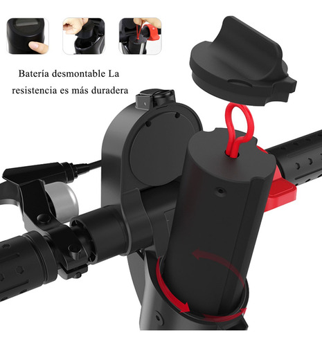 Scooter Hx-x7 Scooter Eléctrico Plegable Negro 25 Km/h Negro