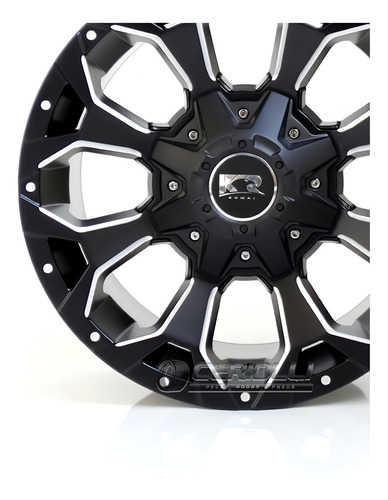 Rodas Offroad Aro 17 (tuff Ranger S10 Hilux) + Bicos Cor Preto Diamantado