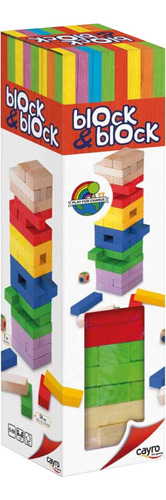 Juego De Mesa Bloques Jenga Block A Block De Colores Cayro