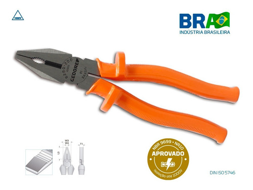 Imagem 4 de 4 de Kit Alicate Pressão Gedore 10'' 137-10 E Universal 8280-200