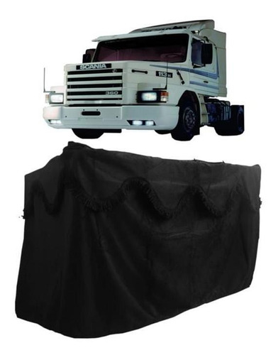 Cortina De Chinil Traseira Para Scania 112 113 Inteira Preto