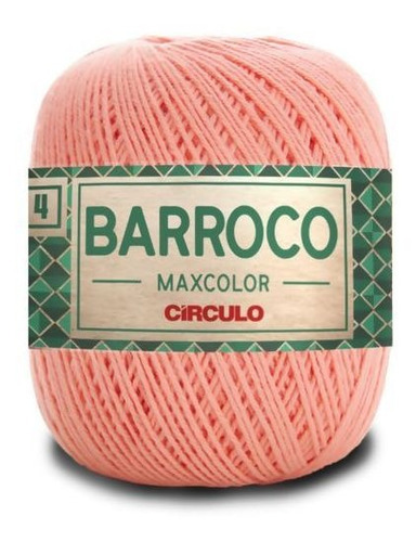 Barroco Maxcolor 4 Fios 200gr Kit 03 Un Linha Crochê Tricô Cor Pêssego