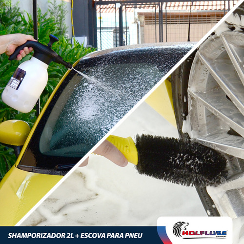 Pulverizador Snow Foam Canhão Espuma Shampoozeira + Escova
