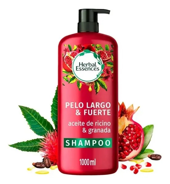 Shampoo Herbal Essences® Con Aceite De Ricino Y Granada 1 L